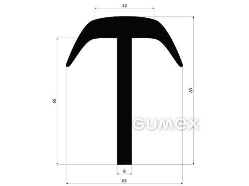 GUMMIPROFILE T-FORM - EPDM
